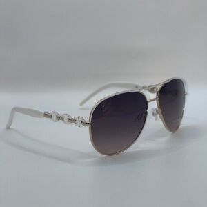 Stylish White Aviator Sunglasses